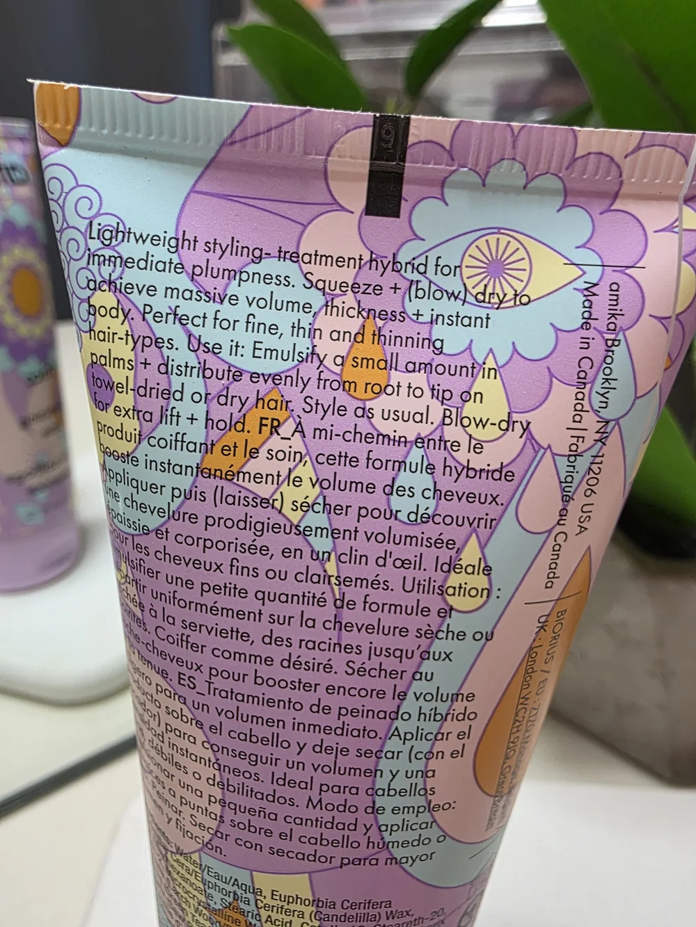 amika thicc Volumizing Base - Purple, Pink, Yellow